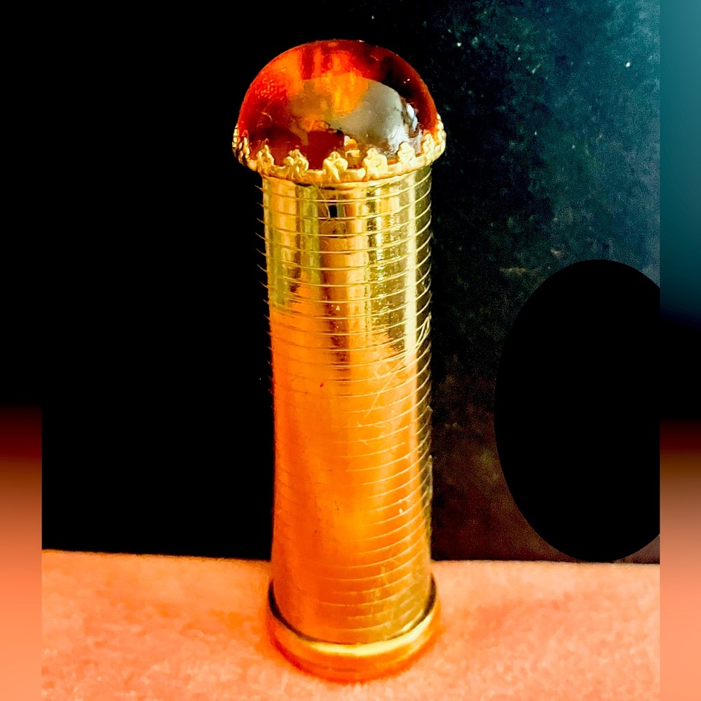 SOLD-Rare Topaz Jewel Top Cabochon Helena Rubinstein Vintage Lipstick 1950s-SOLD